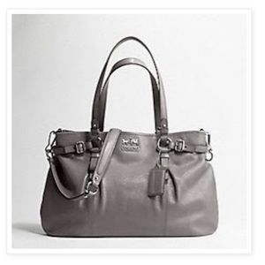 *HP* NWT grey Coach Madison satchel, style 16359